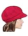 Dahlia Women's Chic Flower Newsboy Cap Hat Wool Blend - Dual Layer, Red