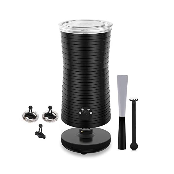 MilchaufschÃ¤umer Elektrisch, Morpilot 4 In 1 MilchschÃ¤umer, Automatisch Milk Frother fÃ¼r HeiÃer & Kalter Milchschaum, Anti-Rutsch Design, 3 Dreher, Silikon LÃ¶ffel & ReinigungsbÃ¼rste, 400W, 240ml