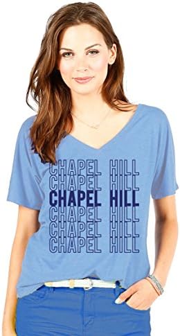 NCAA North Carolina Tar Heels Women's Chapel Hill Hometown Tee, Small, Light Blue