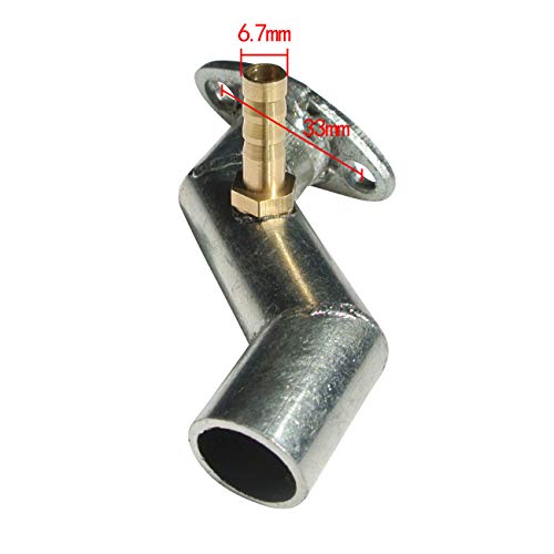 HGC Red Air Filter & Muffler Exhaust Pipe & Carburetor & Intake Manifold & Carburetor Intake Manifold Fits 49cc 66cc 80cc 2 Stroke Engine Motorized Bicycle Bike - Thumbnail 3