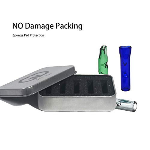 SKDK Reusable Glass Rolling Tips Cigarette Filter for DIY Cigarettes Easy Clean Color Random(5pcs Tips)