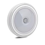 Motion Sensor Light, Pretid Motion Sensing Light Battery Operated LED Bedside Wall Light Anywhere (1, White 1)