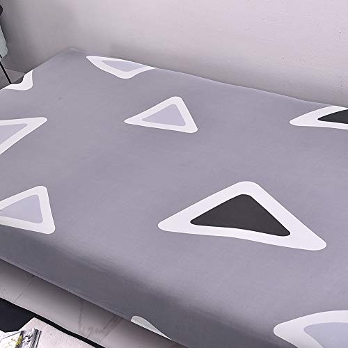 SHZONS Plush Sofa Cover, Solid Color Plush Thicker Folding Anti-Slip Armless Sofa Futon Cover for Patio Couch Bench (L, Q)