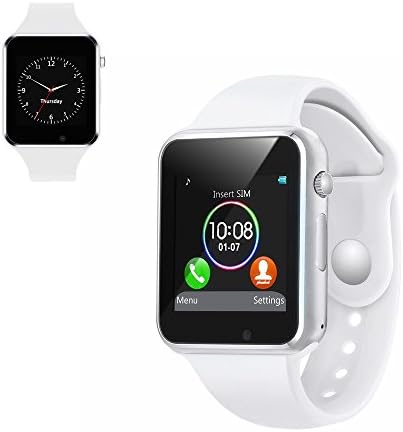 Smart Watch Phone Camera, Touch Screen Smart Wristwatch, Bluetooth Smart Watch Cell Phone with Slot for Samsung, LG, HTC, Google, Sony Android IOS Smartphone Men Women Kids Boys