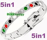 Titanium Magnetic Energy Germanium Armband Power Bracelet Health Bio 5in1 Bio 300