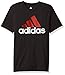 adidas Boys' Big Short Sleeve Logo Tee T-Shirt, Caviar Black, X-Large (18/20)