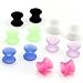 PiercingJ 12pcs Ultra Thin Silicone Double Flared Flexible Tunnel Ear Stretching Plug Gauge - 6 Pairs