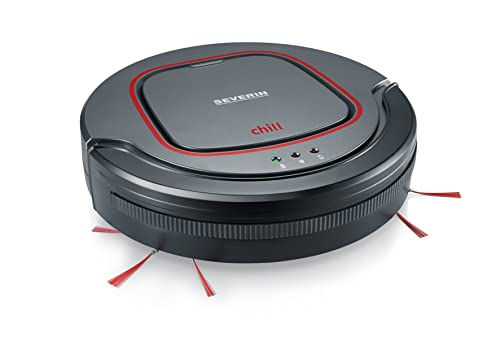Severin RB7025 Suction Robot Vacuum Cleaner - Grey, Red & Black