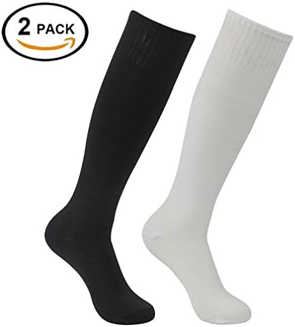 Long Tube Soccer Socks, Atrest Unisex Knee High Solid Sport Football Socks 2-10 Pairs