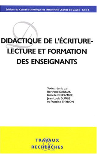 Didactique de l'écriture-lecture et formation des enseignants