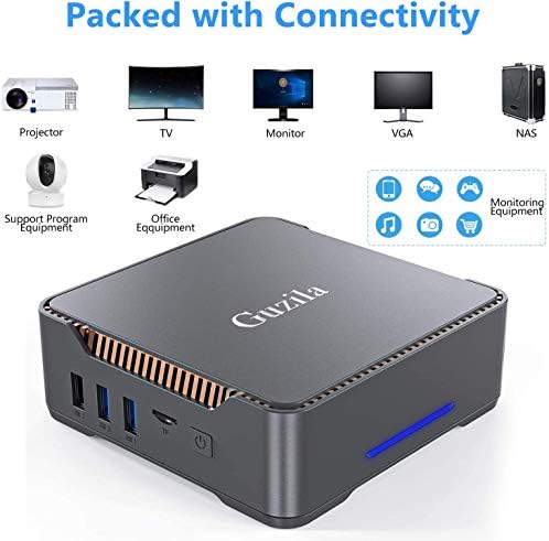 Mini PC, Intel Celeron J3455 Processor(up to 2.3GHz) Windows 10 Pro(64-bit) Mini Desktop Computer with HDMI/VGA Port,8GB DDR3/256GB SSD,Gigabit Ethernet,Dual Band Wi-Fi,Bluetooth 4.2,4K HD 6 Mini PC, Intel Celeron J3455 Processor(up to 2.3GHz) Windows 10 Pro(64-bit) Mini Desktop Computer with HDMI/VGA Port,8GB DDR3/256GB SSD,Gigabit Ethernet,Dual Band Wi-Fi,Bluetooth 4.2,4K HD