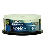 TDK16x DVD+R Lightscribe 30 Pack Spindle (Discontinued by Manufacturer)