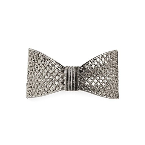 Kitsch Bow Bun Pin, Silver, 0.1 Ounce