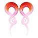 BodyJ4You Glass Taper Swirl Spiral Sunset Plugs Ear Gauges Treble Hanger 4G (5mm) Stretchers 2PCS