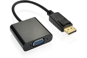 DisplayPort to VGA Adapter, DP to VGA Converter Display Port Male to VGA Female Converter Cable Adapter for Computer PC Deskt