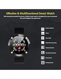 OUKITEL   Reloj inteligente de actividad con monitor de frecuencia cardíaca y presión arterial, monitor de sueño, contador de pasos, contador de calorías, correa de podómetro para iOS y Android
