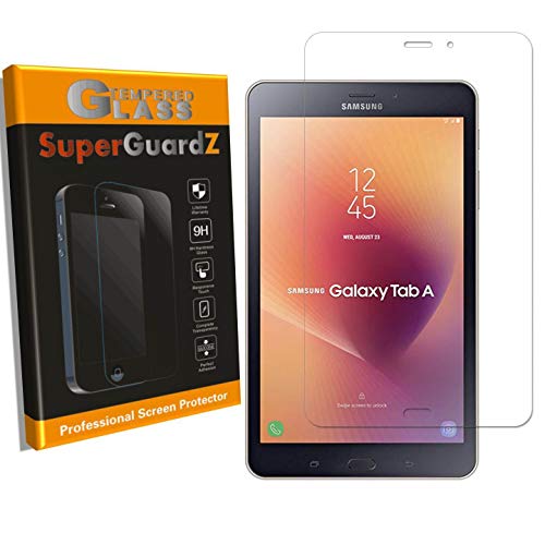 [2-Pack] Samsung Galaxy Tab A 8.0 (2017) Screen Protector [Tempered Glass], SuperGuardZ, 9H, 0.3mm, 2.5D Round Edge, Anti-Scratch, Anti-Bubble [Lifetime Replacement]