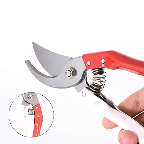 Avikoit Professional Planting Tools Garden Pruning Shears Plants Trimmer Hand Branch Pruner Gardening Tool Clippers Comfortable Ergonomic Handles Adjustable Shear Range Excellent Cutting Capacity