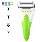 ESARORA Stainless Steel Ice Roller for Face & Eye,Puffiness,Migraine,Pain Relief and Minor Injury,Skin Care Products (Green)