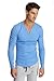 4-rth Men's Ribbed Thermal V-neck Long Sleeve Henley