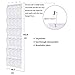 MaidMAX Over The Door Hanging Shoe Organizer with 24 Clear Pockets and 4 Metal Hooks, 64 Inches High