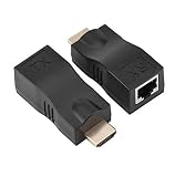 2Pcs HDMI Repeater, HDMI to RJ45 Network Cable Extender Over by Cat 5e / 6 1080p up to 30m Extender Repeater for HDTV HDPC PS4 STB 4K 2K