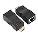 KSRplayer 2Pcs HDMI Repeater, HDMI to RJ45 Network Cable Extender Over by Cat 5e / 6 1080p up to 30m Extender Repeater for HDTV HDPC PS4 STB 4K 2K