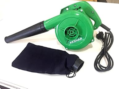 AKSHAR 650W High Pressure Air Blower with Dust Collector, Medium (Green, AI40)