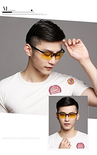 image for Wonzone Yellow Night Vision Polarized Goggles Sunglasses Unbreakable U