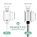 Aokesi Braided iPhone Charger Cord, 3Pack 10 Feet Extra Long Charging Cord for Apple iPhone7/7 Plus/6/6 Plus/6S/6S Plus,SE/5S/5,iPad,iPod Nano 7 (Silver Gray)