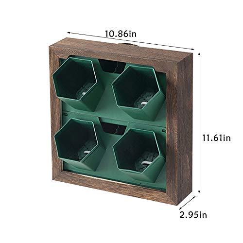 LQKYWNA Vertikale Wand Garten Pflanzer, Blumenhalter Vertikale Wand Garten Kunststoff Pflanzer, Wandbehang Pflanzkästen… – Bild 3