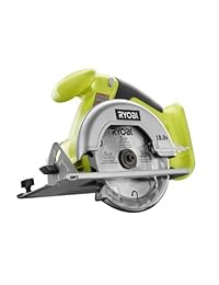 Ryobi One+ P501G - Sierra circular de iones de litio de 18 V sin cable con hoja incluida (batería no incluida, solo herramienta eléctrica)