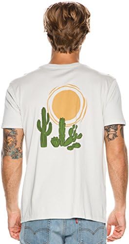 Mollusk Men's Cactus Tee, Fog, Medium