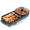 Uten Portable Electric Grill, Electric Barbecue Grill Indoor Hot Pot Chafing Dish, Large Capacity Household Electric…