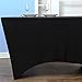 TANGDIAABBCC COLIBYOU Rectangular Stretch Tablecloth Pick from Sizes 4ft, 6ft, 8ft (Black)-Spandex Tight Fit Table Cover for Parties, Trade Shows, Djs, Weddings and Events of All Kinds. (8 Foot)