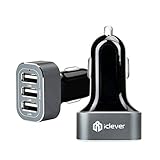 36W 7.2A Car Charger Premium 3-Ports SmartID USB Charger for iPhone Series, iPad Mini / Pro, Samsung Series, HTC and more Cellphone