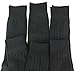 Kenneth Cole Men's 6-pack Ribbed Dress Socks (Black), Shoe Size 6-12/Sock Size 10-13