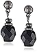 1928 Jewelry Elegant Black Drop Earrings