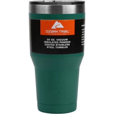 Ozark Trail 30-Ounce Double-Wall, Vacuum-Sealed Tumbler (Green)