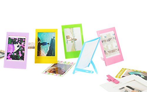 Katia Sprocket Portable Photo Printer Accessories Kit for HP X7N07A, Polaroid ZIP Mobile Printer / Print Social Media Photos on 2x3 Sticky with Hard Shell Case, Calendar Album, Frames - Rosa