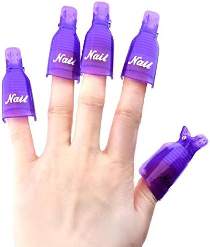 Zokeo UV Gel Polish Remover Wraps Plastic Soak Off Cap Clip Nail Art Tools Nail Polish Remover