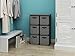 Homebi 6-Drawer Storage Chest Shelf Unit Storage Cabinet Multi-Bin Organizer with Removable Non-Woven Fabric Bins in Grey,25