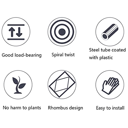 QHW Weinstützrahmen, großer 2,4 m Langer Gartenterrassenbogen im Freien, Kletterpflanzen-Rosenbogen, halbwandige… – Bild 6