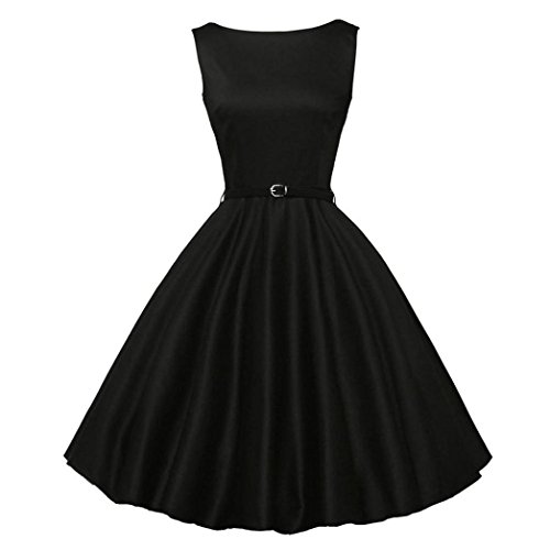Clearance! Women Dress,Agrintol Casual Vintage Bodycon Sleeveless Retro Evening Party Prom Swing Dress
