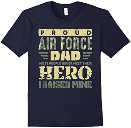 Mens Proud Air Force Dad T Shirt. Air Force Hero Dad Gifts Large Navy