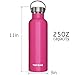 TOPOKO 25 oz Stainless Steel Vacuum Insulated Water Bottle, Keeps Drink Cold up to 24 Hours & Hot up to 12 Hours Leak Proof and Sweat Proof Large Capacity Sports Bottle Wide Mouth Metal Lid (Pink)