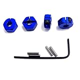Hot Racing SLF1006 Blue Aluminum Locking 12mm Wheel Hex Kit, Blue