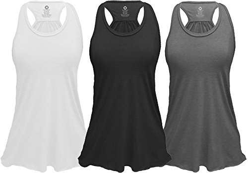 Flowy burnout or triblend racerback tank (l, triblend p…