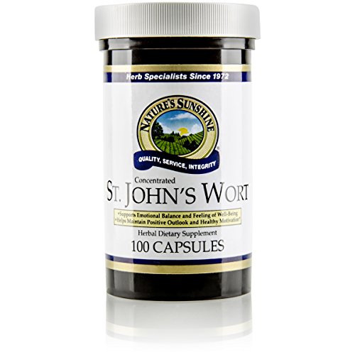 Nature's Sunshine St John's Wort Concentrate, 100 Capsules, Support Mood and Improve Feelings of Well-Being and Self-Worth Nature's Sunshine St John's Wort Concentrate, 100 Capsules, Support Mood and Improve Feelings of Well-Being and Self-Worth