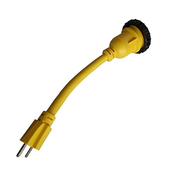 Parkworld-691968-RV-Pigtail-Shore-power-15A-to-30A-Dogbone-Adapter-Power-Cord-5-15P-Male-to-Twist-Lock-L5-30R-Female